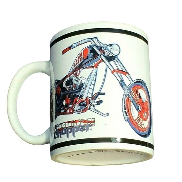 Black Widow Bike Coffee Mug American Chopper Dishwasher Safe Porcelain 8oz Cup - Picture 1 of 10